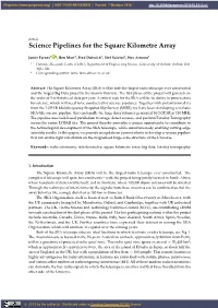 Science Pipelines for the Square Kilometre Array