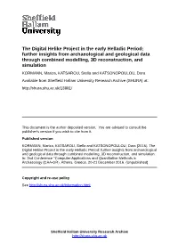 The Digital Helike Project in the Early Helladic Period