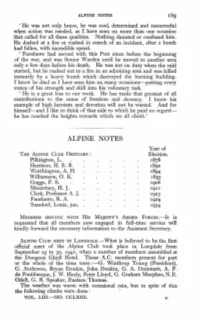 Alpine Notes