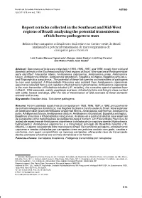 Analyzing the Potential Transmission of Tick-Borne Pathogens to Man