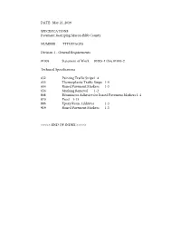 May 21, 2019 SPECIFICATIONS Pavement Restriping Macon-Bibb