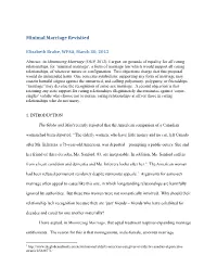 Minimal Marriage Revisited