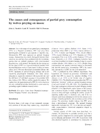 The Causes and Consequences of Partial Prey Consumption by Wolves Preying on Moose