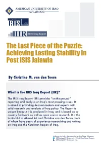 The Last Piece of the Puzzle: Achieving Lasting Stability in Post