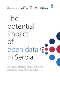 The Potential Impact of Open Data in Serbia