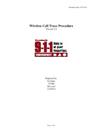 Wireless Call Trace Procedure Version 2.4