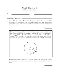 Math Contest 6 Calulators Are Not Allowed