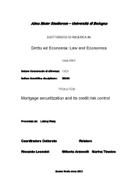 Residential Mortgage Securitization and the Financial Crisis