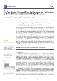 The Age-Related Efficacy of Dimethyl Fumarate and Natalizumab in the Real-World Management of Multiple Sclerosis