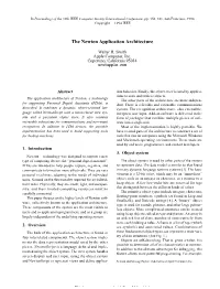 The Newton Application Architecture