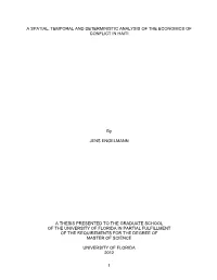 1 a Spatial, Temporal and Deterministic Analysis Of