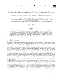 Bounded-Depth Frege Complexity of Tseitin Formulas for All Graphs