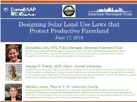 Minimizing Development Impacts to Prime Farmland