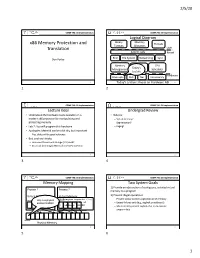 X86 Memory Protection and Translation