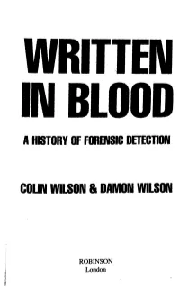 A Wstory of Forbvsic Detect1ow Coun Wilson