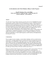 An Introduction to the NASA Robotics Alliance Cadets Program