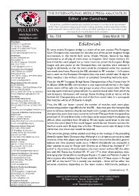 BULLETIN Editorial