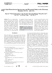 A Joint Photoelectron Spectroscopy and Theoretical Study on the Electronic À Structure of Ucl5 and Ucl5