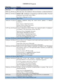 CHIMSPAS Program