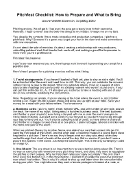 Pitchfest Checklist: How to Prepare and What to Bring