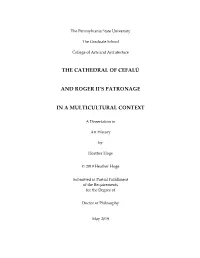 The Cathedral of Cefalù and Roger Ii's Patronage in a Multicultural Context
