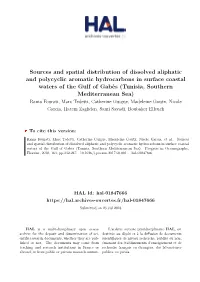 Sources and Spatial Distribution of Dissolved Aliphatic and Polycyclic