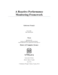 A Reactive Performance Monitoring Framework