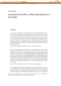 An Invitation from Plato: a Philosophical Journey to Knowledge
