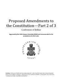 Copy of the Proposed Amendments to the Constitution