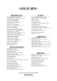 D&P Drinks List Xmas 2020
