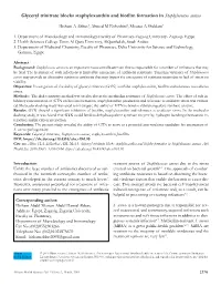 Glyceryl Trinitrate Blocks Staphyloxanthin and Biofilm Formation in Staphylococcus Aureus