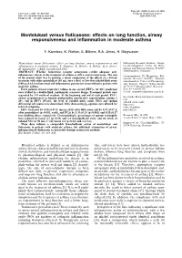 Montelukast Versus Fluticasone: Effects on Lung Function, Airway