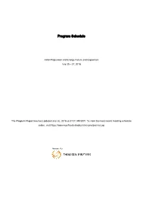 Program Schedule
