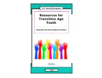 Resources for Transition Age Youth