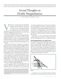 Second Thoughts on Double Marginalization