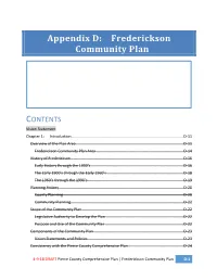 Appendix D: Frederickson Community Plan
