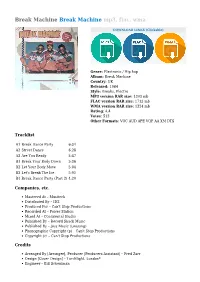 Break Machine Break Machine Mp3, Flac, Wma