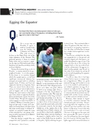 Egging the Equator