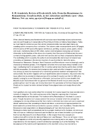 EH Gombrich, Review of Frederick B. Artz, from the Renaissance to Romanticism
