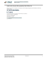 Guide to the Veronica Mars Production Files PA Mss 143