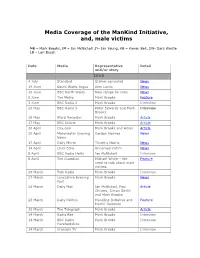 Media Coverage of the Mankind Initiative, And, Male Victims