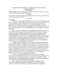 ON ORDER and RANDOMNESS: a VIEW from the EDGE of CHAOS Gennady Shkliarevsky Bard College “[QM] Yields Much, but It Hardly Brings Us Closer to the Old One's Secrets