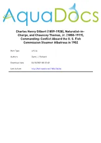 And Chauncey Thomas, Jr. (1850-1919), Commanding: Conflict Aboard the U