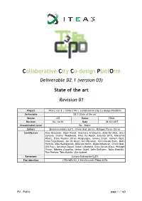 Collaborative City Co-Design Platform Deliverable D2.1 (Version 03)