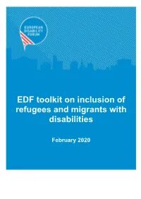 EDF Toolkit on Inclusion of Refugees With