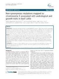 Non-Synonymous Mutations Mapped to Chromosome X Associated With