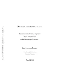 Operads and Moduli Spaces