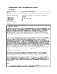 Programme Specification – Postgraduate Programmes