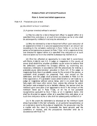 Rule 4.3. Procedure Upon Arrest