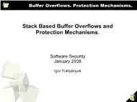 Stack Based Buffer Overflows and Protection Mechanisms.Pdf
